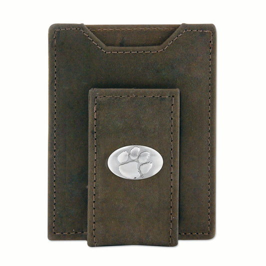 Clemson Concho Leather Clip