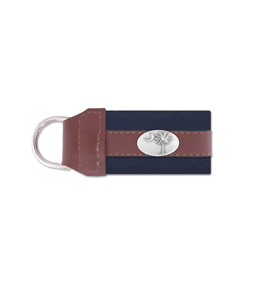 Palm Concho Leather Key Fob